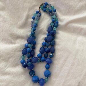 Kate Spade Blue Beaded Statement Necklace